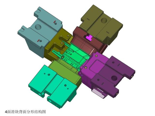 汽车模具 空调出风口产品 4面滑块设计 双杆斜顶结构图档-XW014